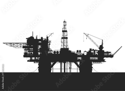 Sea oil rig. Oil platform in the sea.