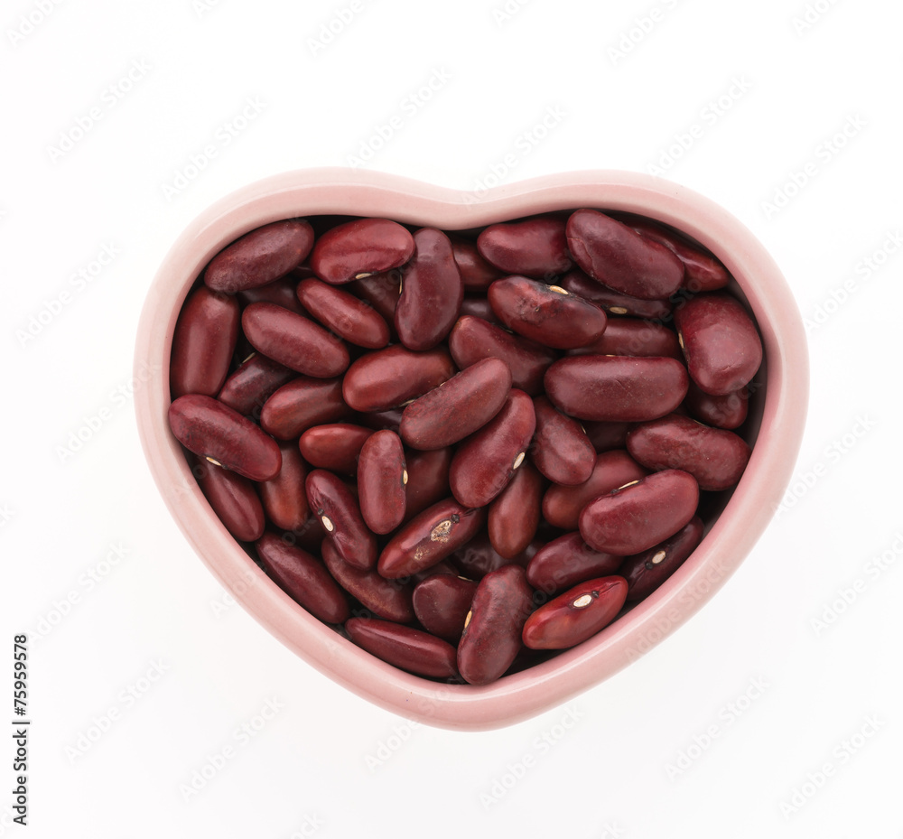 Red beans kidney isolated on white background Red beans kidney isolated on white background