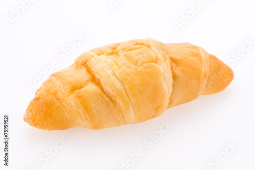 Croissant bread isolated on white background