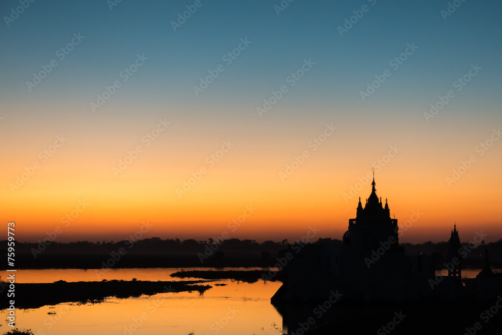 Sunset at Shwe Modeptaw Pagoda