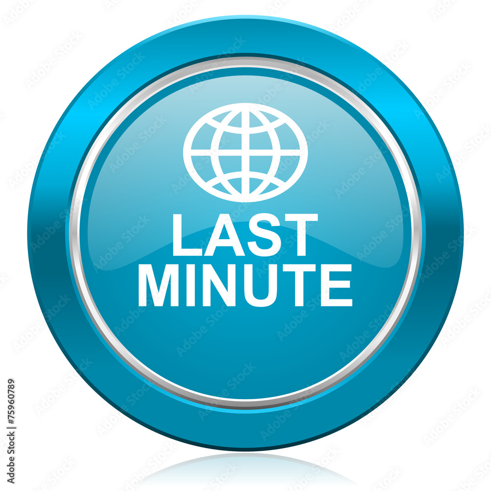 last minute blue icon last minute blue icon