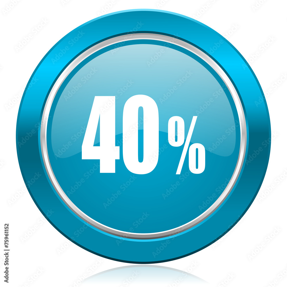 40 percent blue icon sale sign 40 percent blue icon sale sign