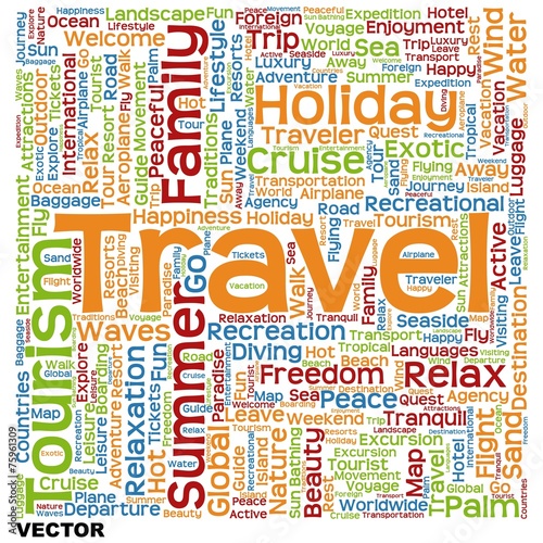 Conceptual tourism word cloud