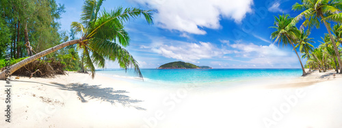 Panorama of the tropical beach in Thailand #75961550