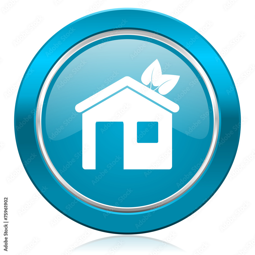 house blue icon ecological home symbol house blue icon ecological home symbol