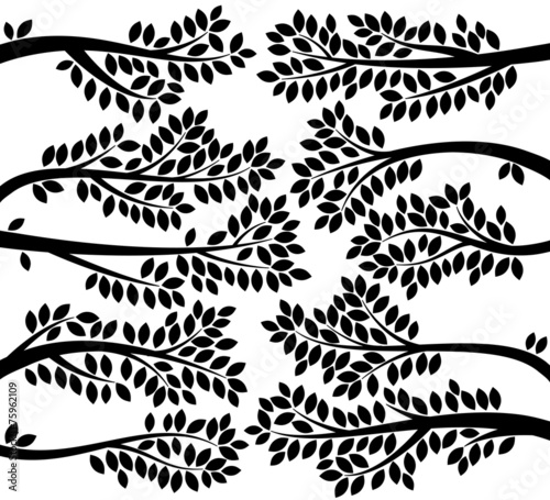 Vector Collection of Leafy Tree Branch Silhouettes