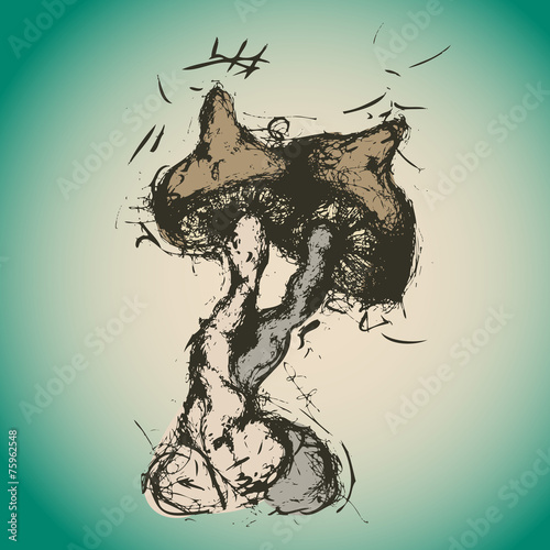 Wild mushroom illustration