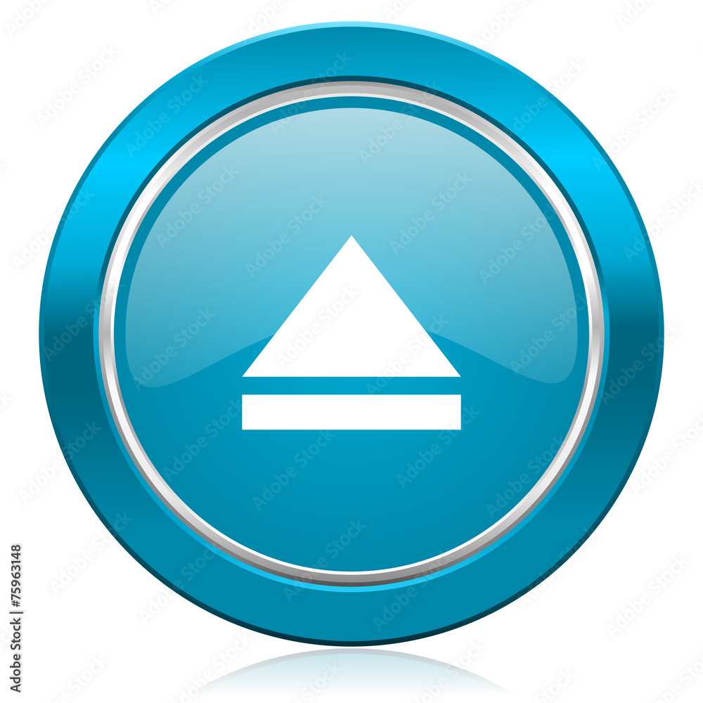 eject blue icon open sign eject blue icon open sign