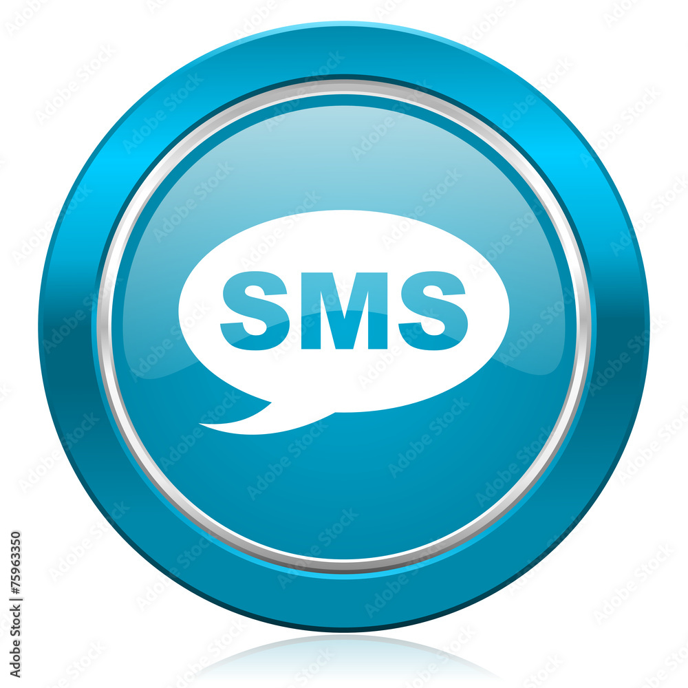 sms blue icon message sign sms blue icon message sign