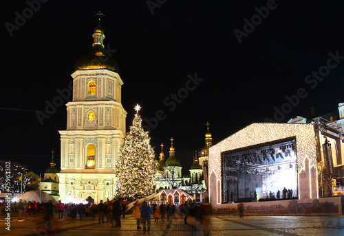 Winter holidays on Sophia square in Kyiv