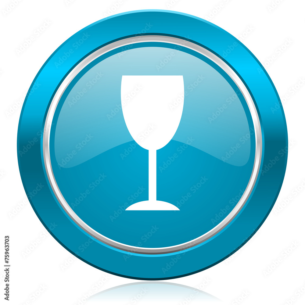 alcohol blue icon glass sign alcohol blue icon glass sign