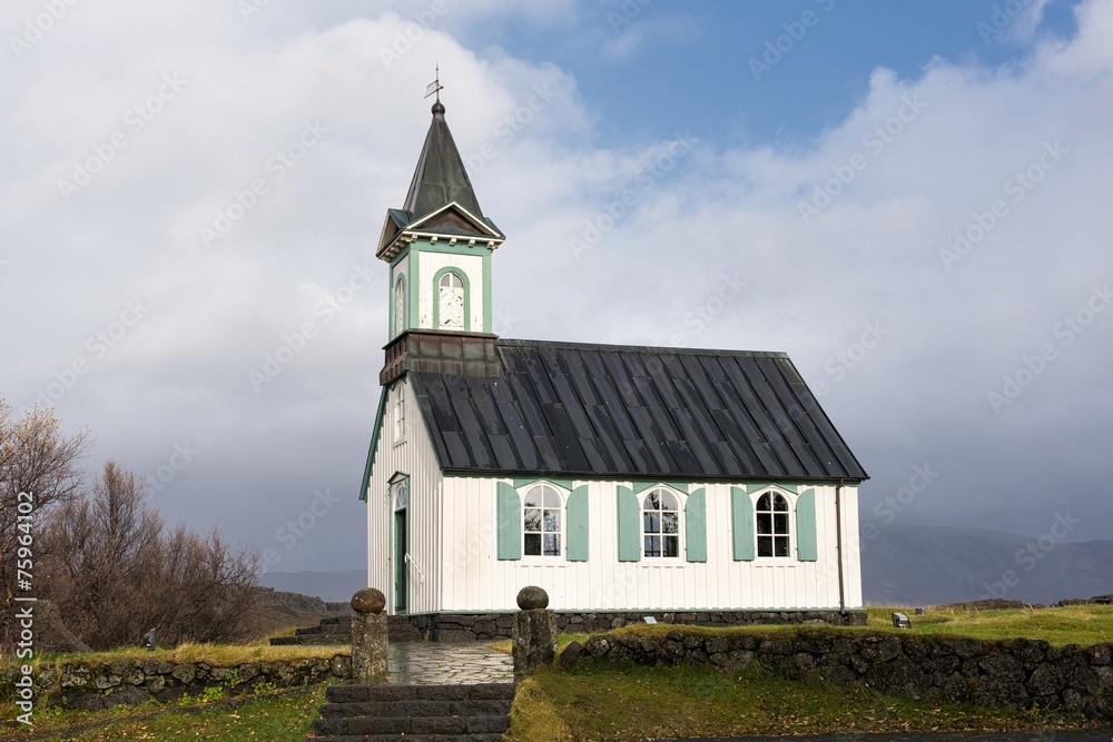 Kirche im Nationalpark Þingvellir | Island