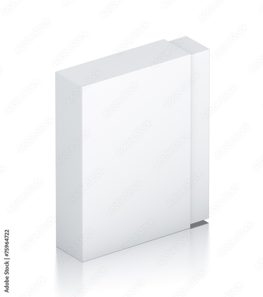 Rectangle white box illustration on isolated background Rectangle white box illustration on isolated background