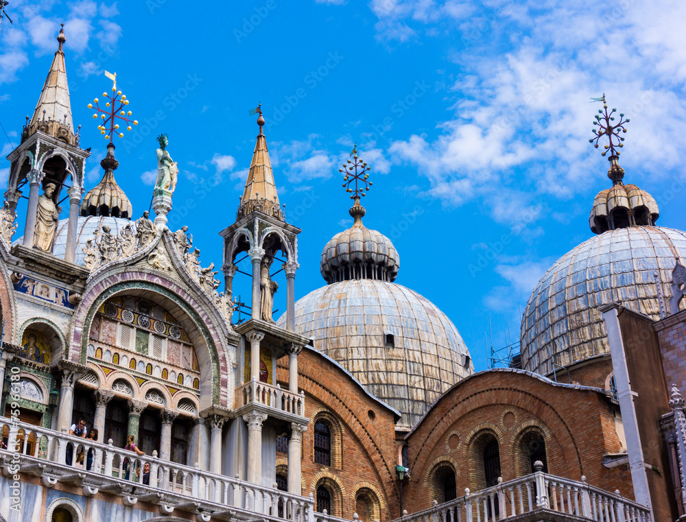 Piazza San Marko in Venice, Italy.  San Marko cathedral