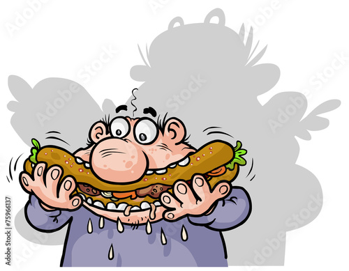 Hamburger man.