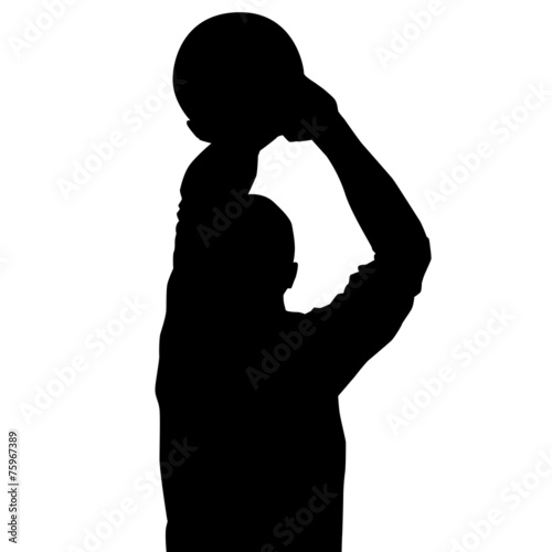 Basketball player vector silhouette