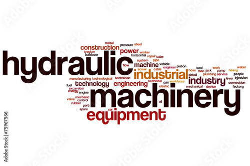 Hydraulic machinery word cloud © ibreakstock