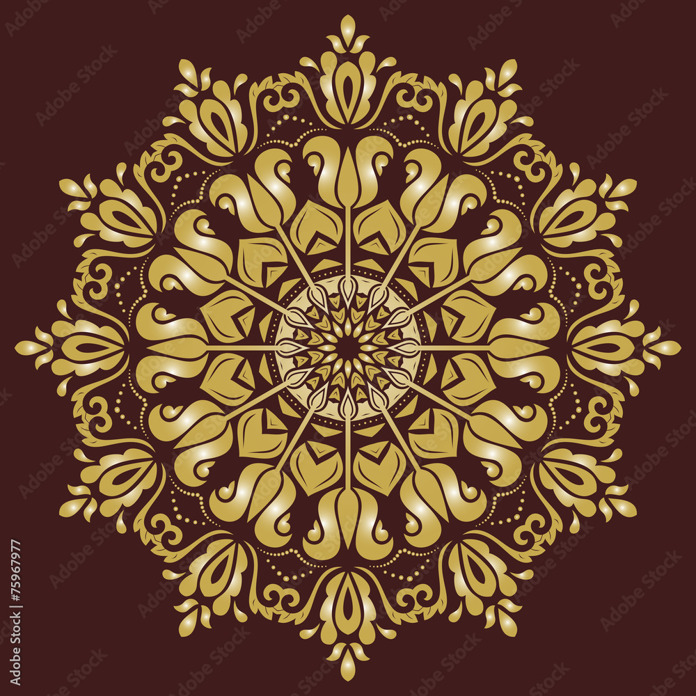 Damask  Pattern. Orient Background