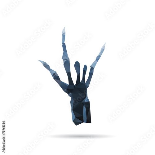 X-ray hand isolated on a white backgrounds