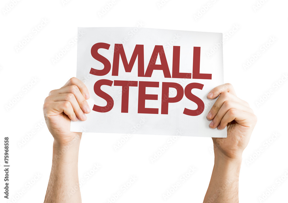 Small Steps card isolated on white background Small Steps card isolated on white background