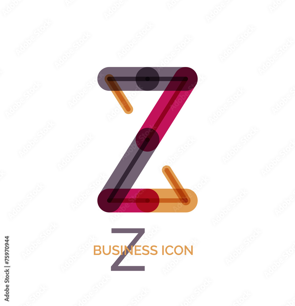 Minimal line font design, letter Z Minimal line font design, letter Z