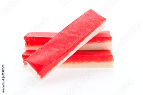 Crab stick isolated on white