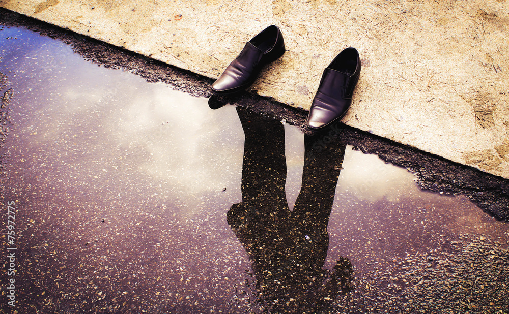 Naklejka premium Cień Osoby