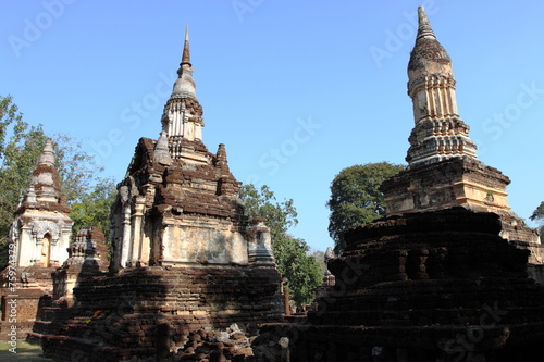 Wat Chedi Ched Thaeo  Si Satchanalai Historical Park  Thiland