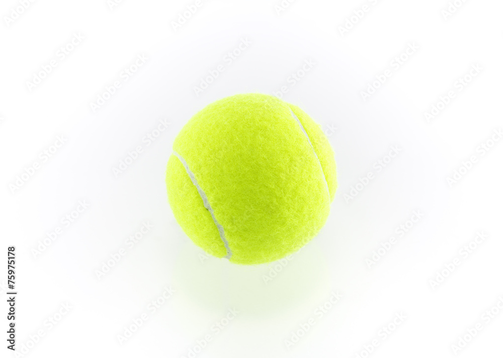 tennis ball close up isolated on white