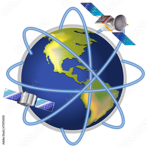 A satellite around the planet