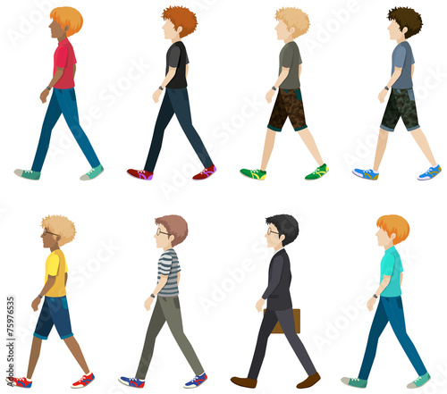 A group of faceless people