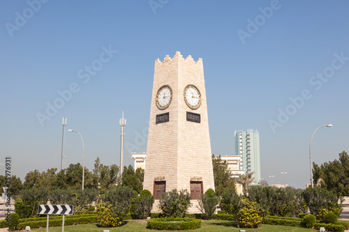 Clock tower roundabout in Kuwait City photo