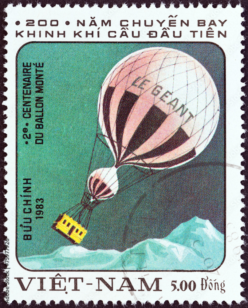 Fototapeta premium Nadar balloon Le Geant, 1863 (Vietnam 1983)