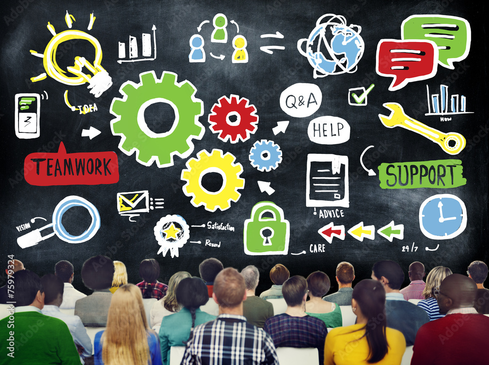 Team Teamwork Support Success Collaboration Cog Unity Concept