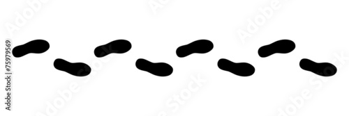 Spur, Schuhabdruck, Vektor, schwarz, freigestellt