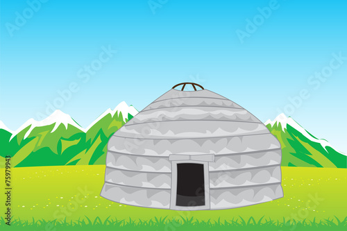 Home of the nomad in mountain