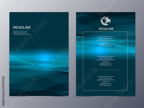 blue technology graphic design element flyer template