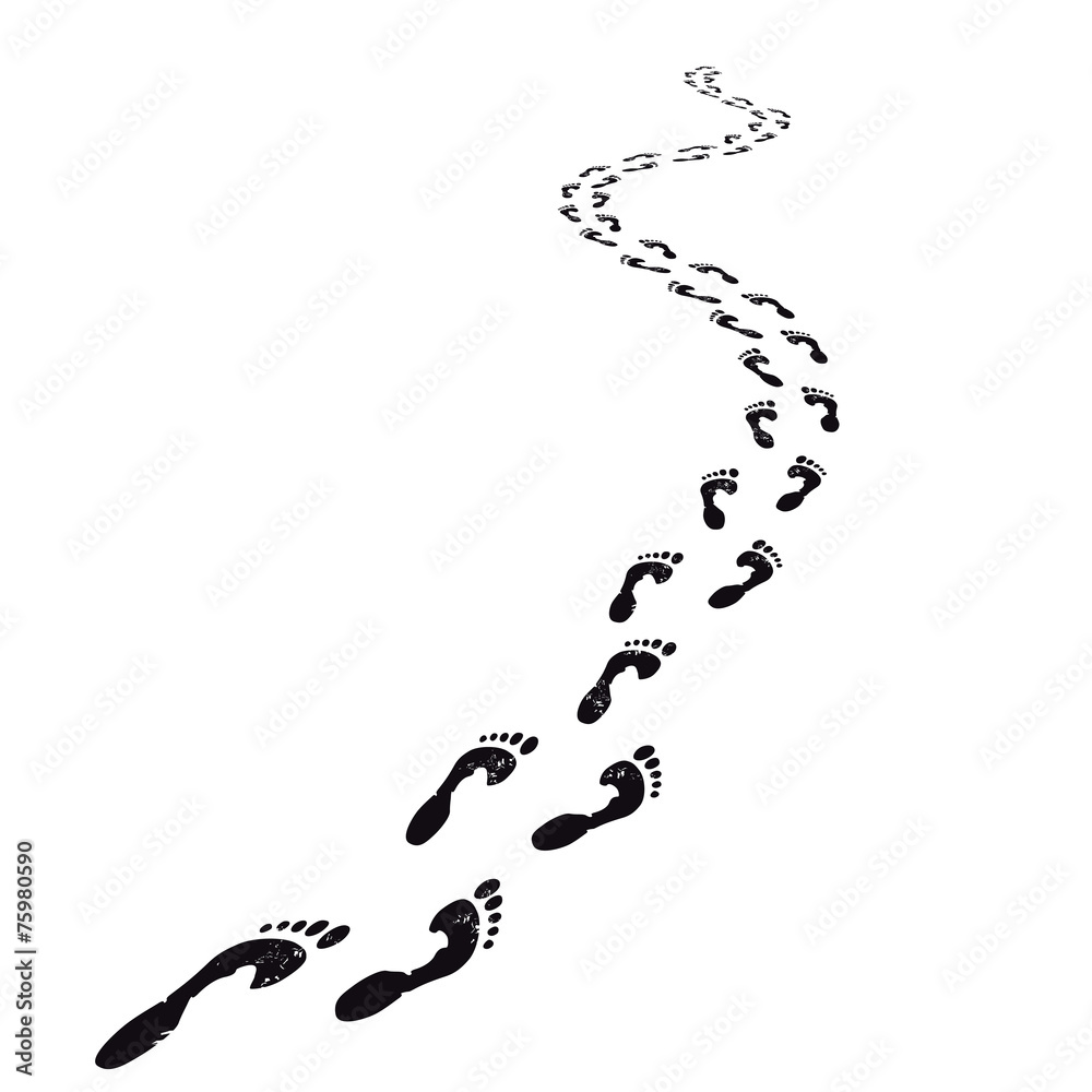 Fußspuren Stock Vector | Adobe Stock