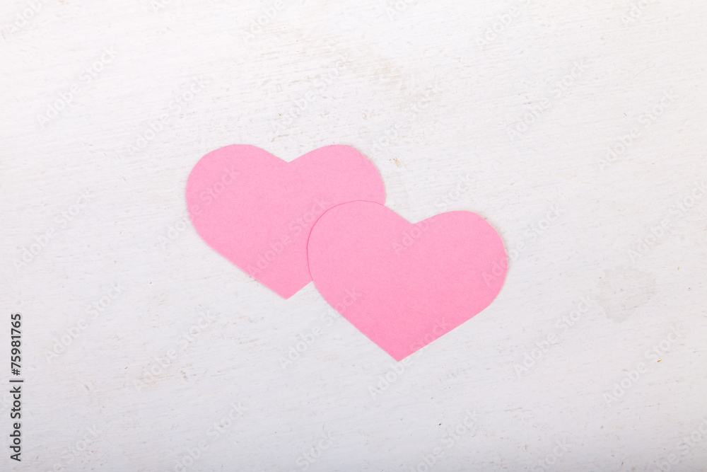 Obraz premium Pink paper Saint Valentines hearts
