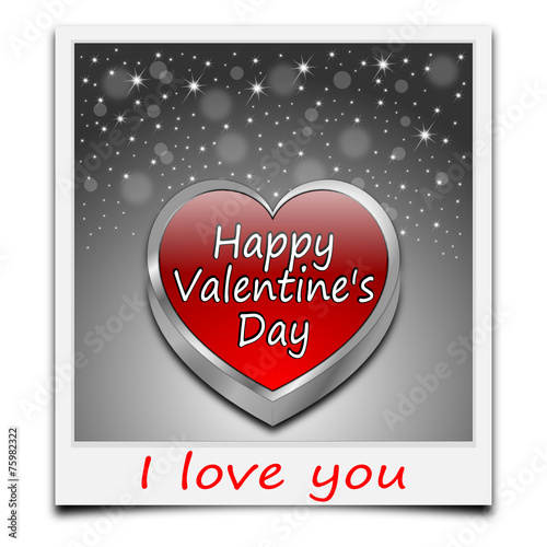 Happy Valentine's Day auf Polaroid
