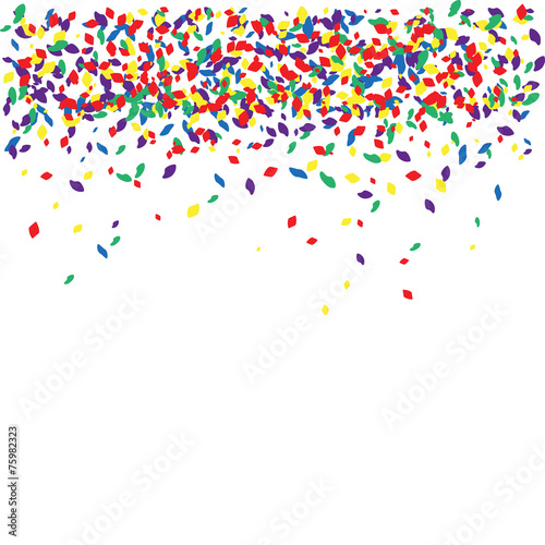 falling color confetti - vector illustration