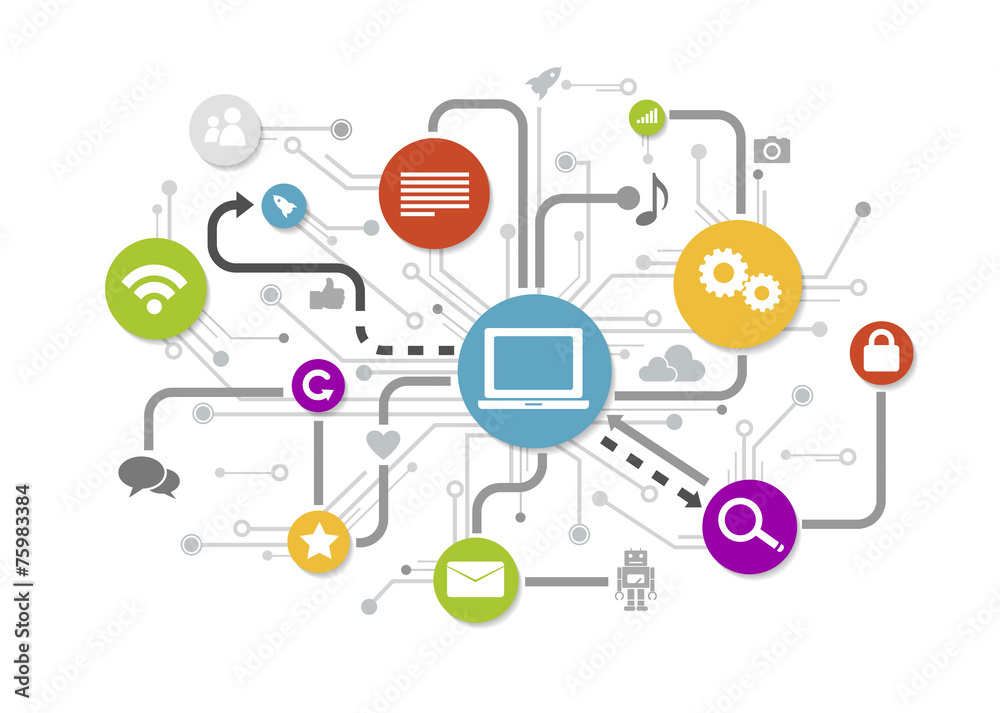 Technology Connection System Internet Network Concept