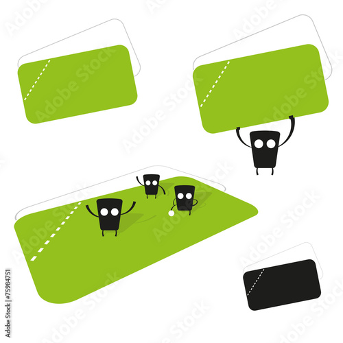 ticket maskottchen set