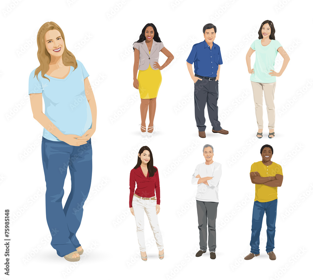 Obraz premium Group of Multi-ethnic People Concept
