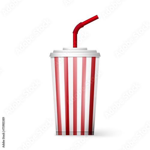 soda fountain drink isolated on white background