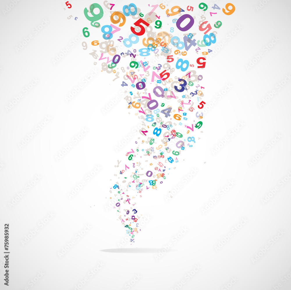 Fototapeta premium Abstract background with numbers