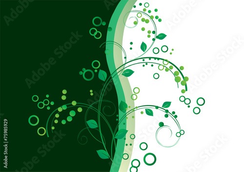 Ornament with a green twig