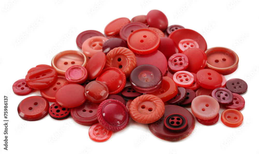 Colorful sewing buttons isolated on white Colorful sewing buttons isolated on white