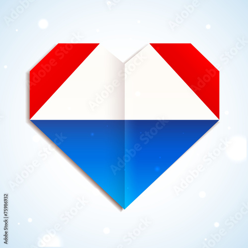 Colorful red blue paper heart, design element Free Download Colorful red blue paper heart, design element - GFXLoad