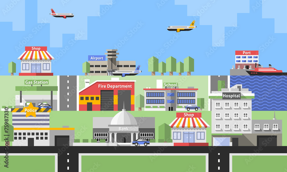 Obraz premium Government Buildings Background